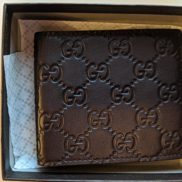 Gucci Signature Wallet Dark Brown - Never used - Picture 1 of 6